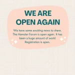 The Hamster Forum is open
